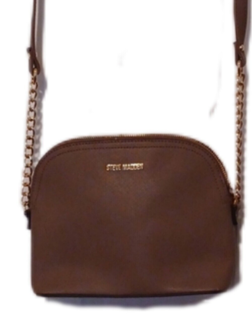 > Steve Madden Light Brown Crossbody Bag with Gold Hardware